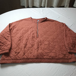 Old Navy Quilted Half Zip Plus Size Burnt Orange Jacket Womens size 4X